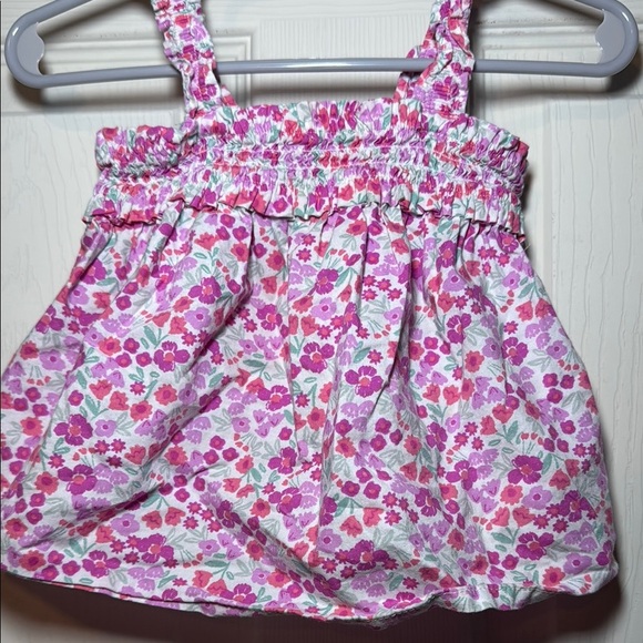 Carter’s Toddler Girl Pink Floral Smocked Tank Top Size 12 Months - Picture 3 of 6